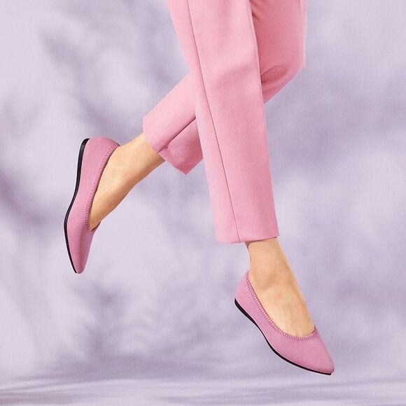 Vivaia Women’s Aria 2.0 Ash Rose Pink Pointed Toe Ballet Flats - Picture 1 of 11